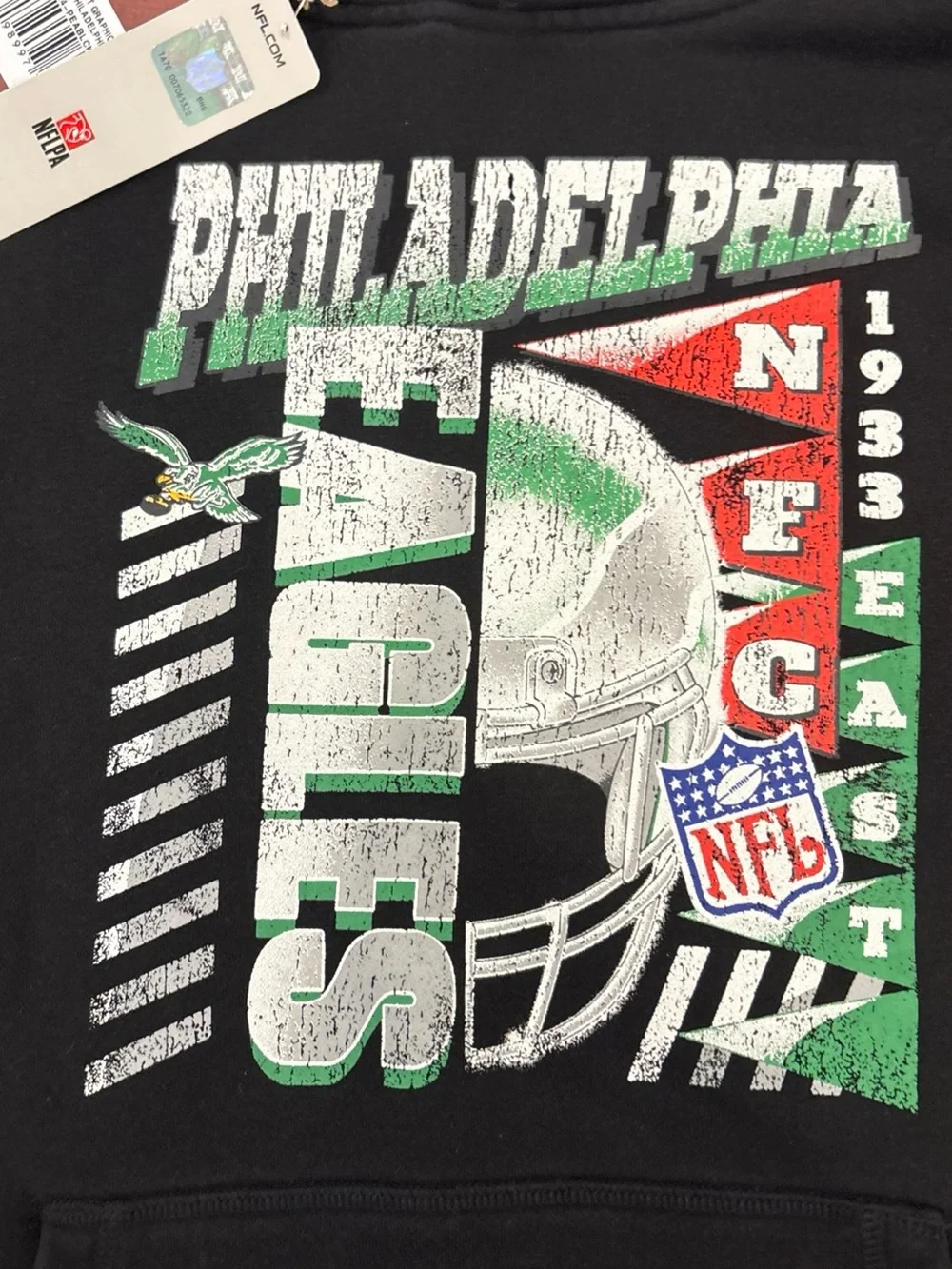 Mitchell & Ness Black Philadelphia Eagles Graphic Hoodie